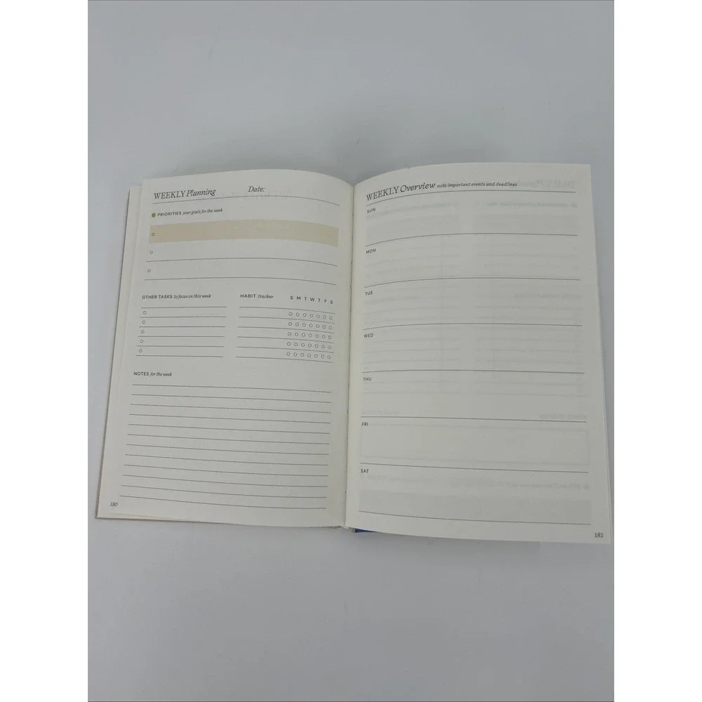 Papier Productivity Planner Start Fresh Every Day Blue Hardcover 16 Week Undated